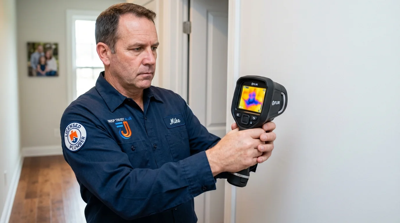 Thermal imaging leak detection by Johns Plumbing LLC in Lake Waccamaw